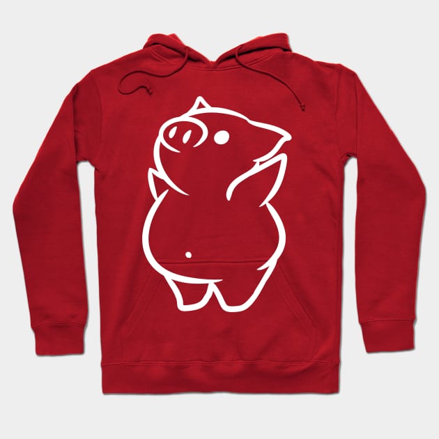 Piggy Hoodie by Jossly_Draws